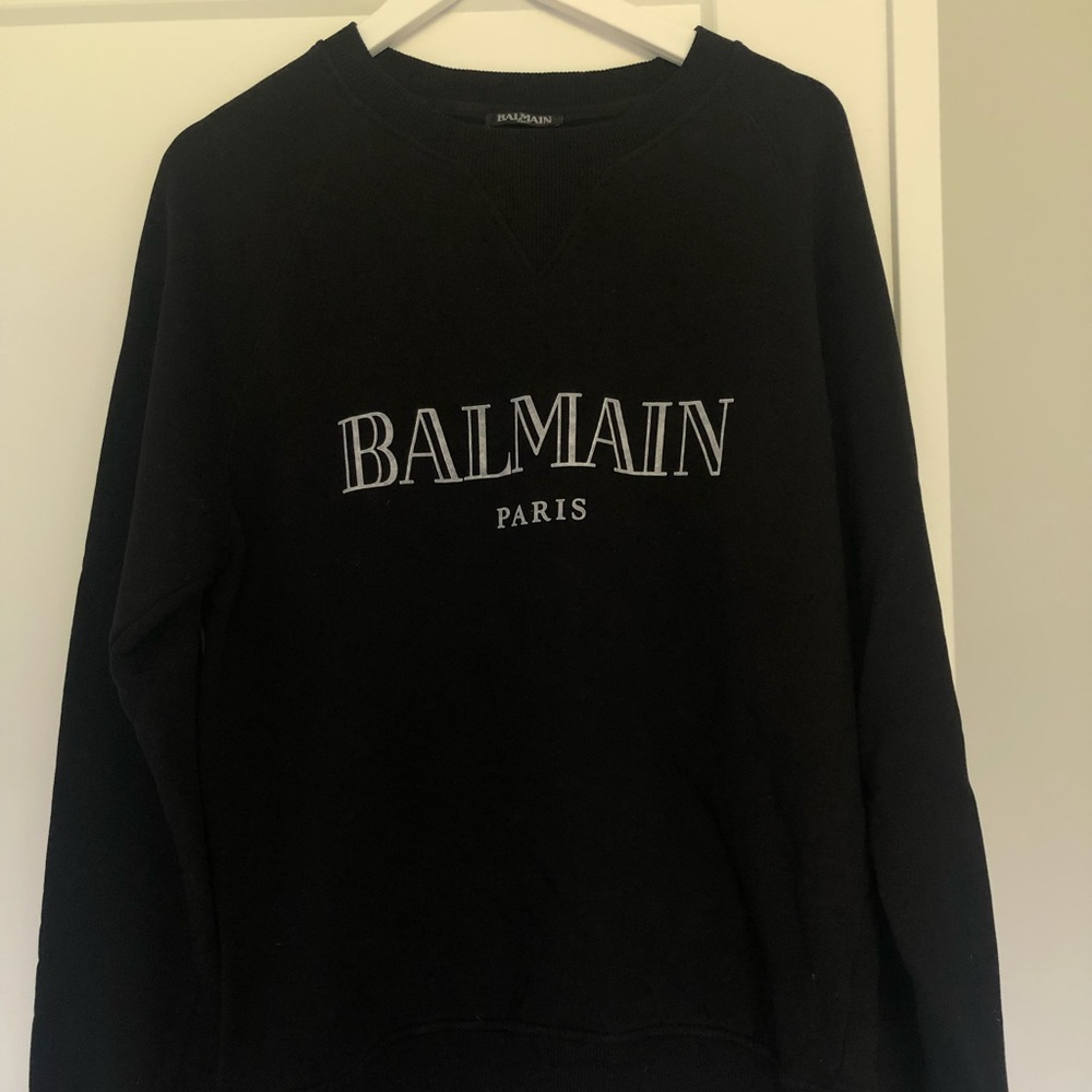 Mens Balmain logo sweater size L